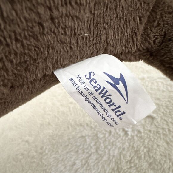 Seaworld Brown California Sea Lion Plush 15” Stuffed Animal Realistic Aquarium - Picture 4 of 7